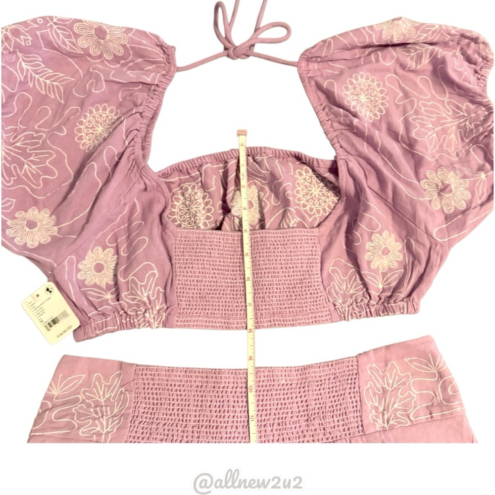 Free People 2 pc Set Lotus Gorgeous Soft Lilac Medium - Picture 12 of 15